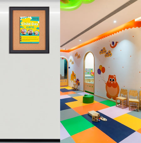 Extra Large Designer Metal 24 x 72 Enclosed Bulletin Cork Board SwingFrames