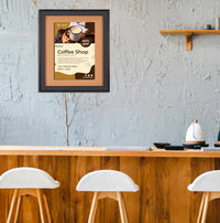 Designer Metal 27" x 40" Enclosed Bulletin Board SwingFrame with Matboard Border