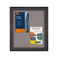 Designer Metal 30" x 36" Enclosed Bulletin Board SwingFrames