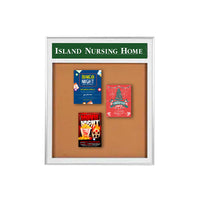 SwingFrame Designer Metal Framed Bulletin Boards with Personalized Message Header in 8 Sizes + Custom