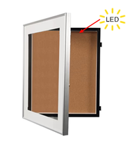 36 x 48 Designer Metal Bulletin Board SwingFrames with Lights