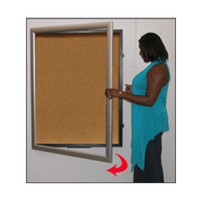 Bold Super Wide-Face Bulletin Board SwingFrames with Metal Swing Open Frame 25+ Sizes - Black & Silver