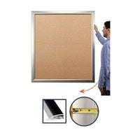 Extra Large Super Wide-Face Enclosed Cork Bulletin Board SwingFrames | Swing Open Metal Frame in 15 Sizes + Custom