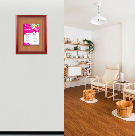 Designer Wood 16" x 20" Enclosed Bulletin Board SwingFrames