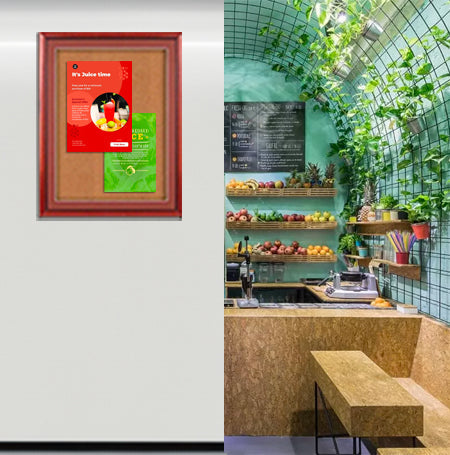 Extra Large Designer Wood Enclosed Bulletin Cork Board SwingFrames 48x96