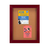 SwingFrame Wide-Wood Framed 32"x 44" Enclosed Bulletin Board, Swing Open for Message Changes
