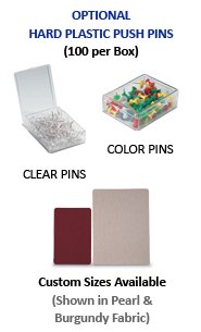 UnFramed Fabric Display Boards in Portrait and Horizontal Orientation