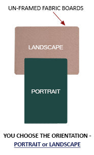 Unframed 24 x 48 Fabric Cork Bulletin Board Open Face with Rounded Corners