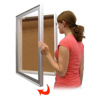 36 x 48 SwingFrame Designer Metal Frame Shadow Box Display Case w Cork Board 3 Inch Deep