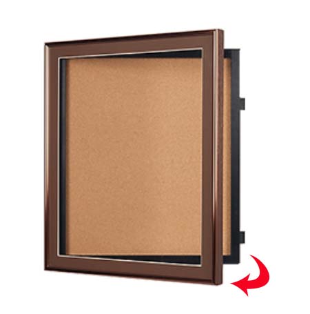 Designer Metal 27" x 39" Enclosed Bulletin Board SwingFrames