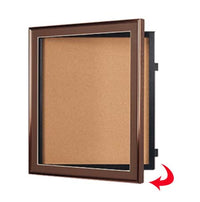 SwingFrame Designer 20 x 20 Enclosed Bulletin Board | Classic Metal Display Frame