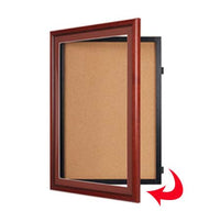 Designer Wood 27" x 40" Enclosed Bulletin Board SwingFrames