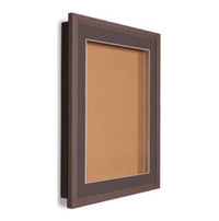 SwingFrame 30 x 30 Wood Framed Designer Bulletin Board with Light