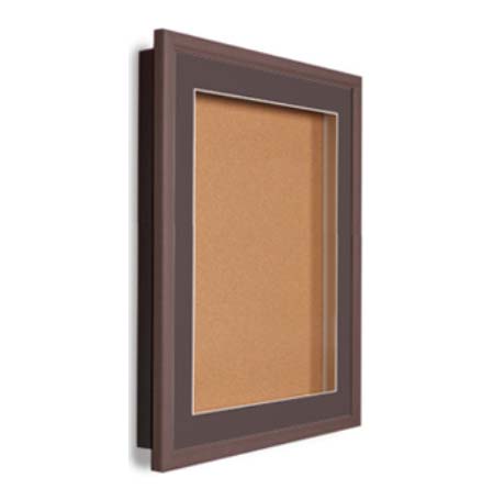 SwingFrame 30 x 30 Wood Framed Designer Bulletin Board with Light